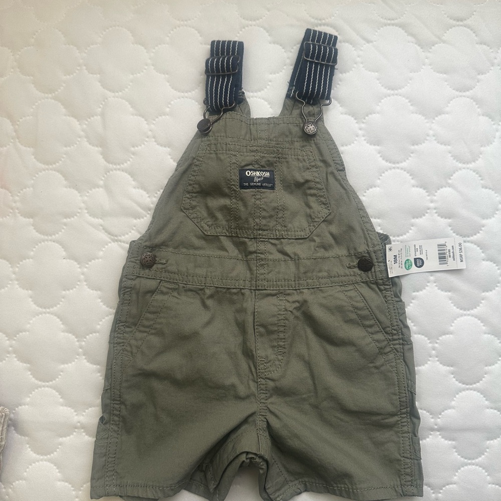 OshKosh B'gosh Olive Green Kids Overalls